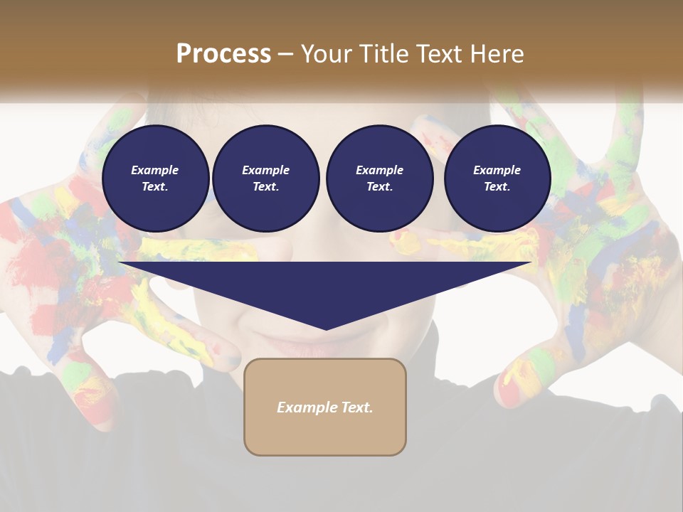 A Young Boy Holding His Hands Up To His Face PowerPoint Template