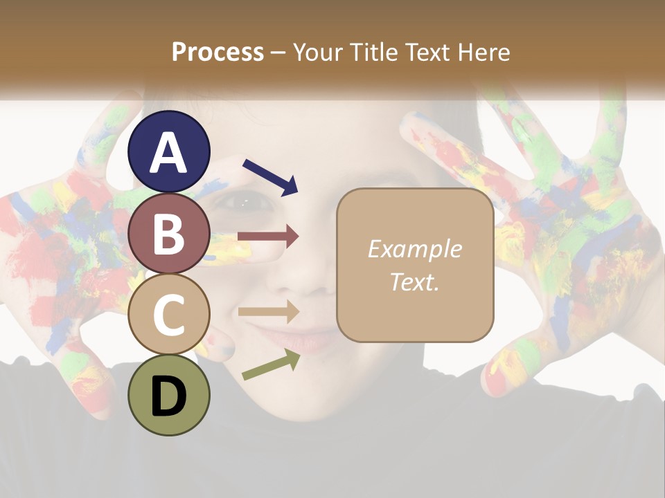 A Young Boy Holding His Hands Up To His Face PowerPoint Template