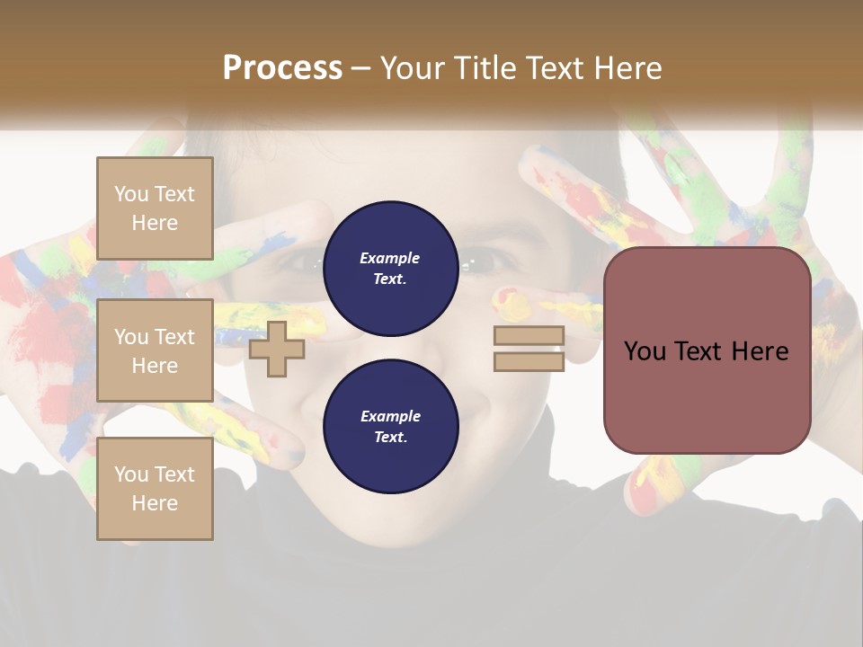 A Young Boy Holding His Hands Up To His Face PowerPoint Template
