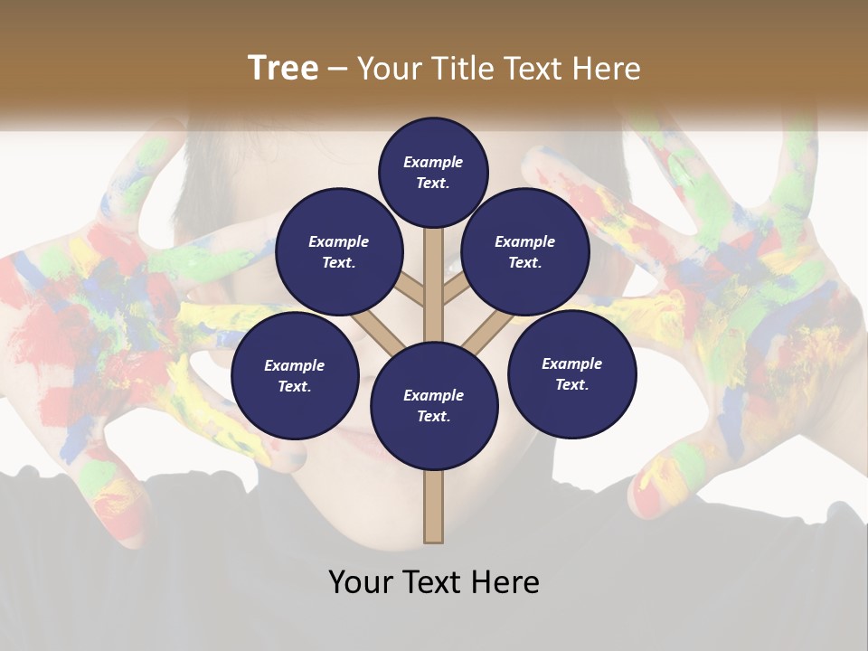 A Young Boy Holding His Hands Up To His Face PowerPoint Template