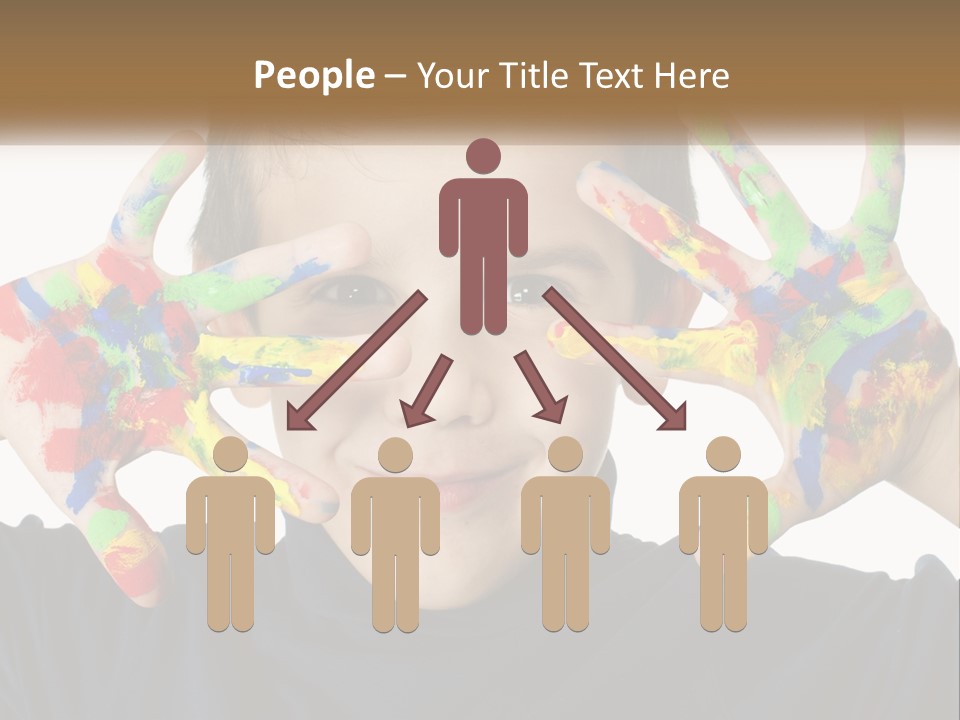 A Young Boy Holding His Hands Up To His Face PowerPoint Template