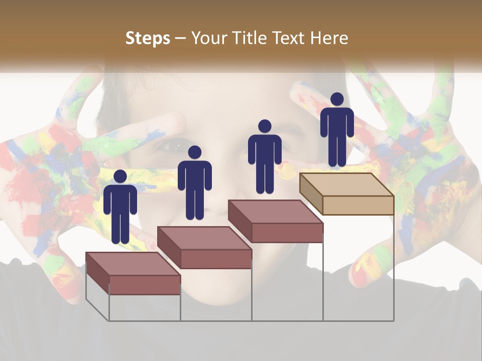 A Young Boy Holding His Hands Up To His Face PowerPoint Template