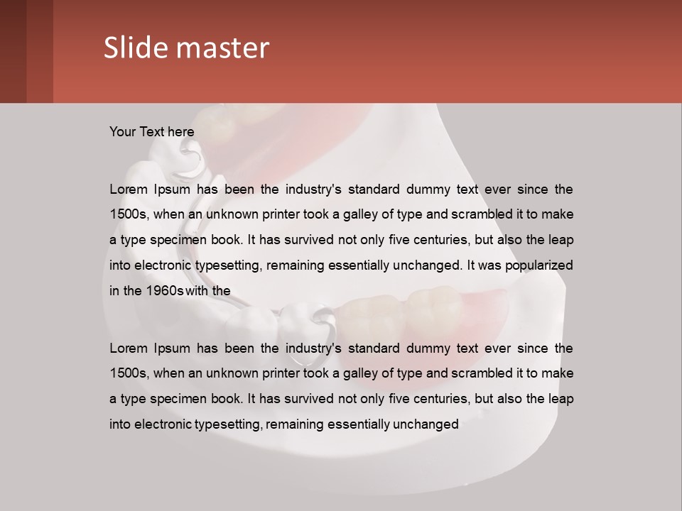 A Dental Model Of A Tooth With A Missing Tooth PowerPoint Template