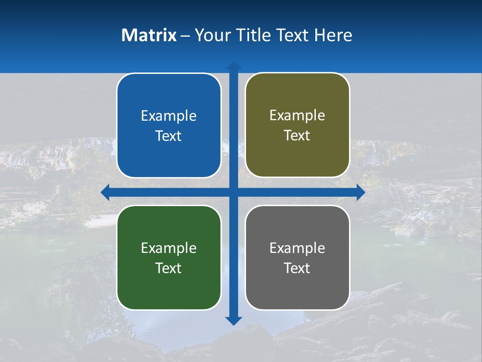 A Large Body Of Water Surrounded By Rocks PowerPoint Template