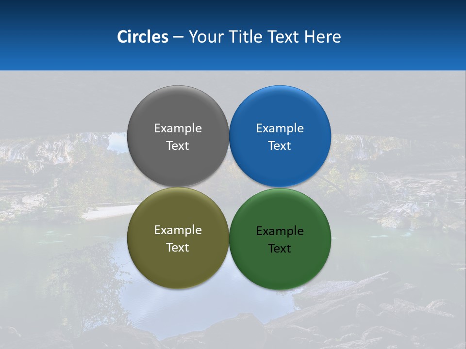 A Large Body Of Water Surrounded By Rocks PowerPoint Template