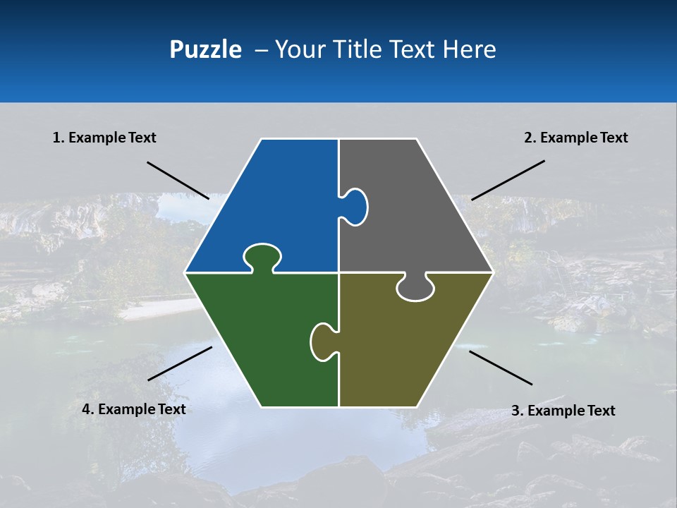 A Large Body Of Water Surrounded By Rocks PowerPoint Template