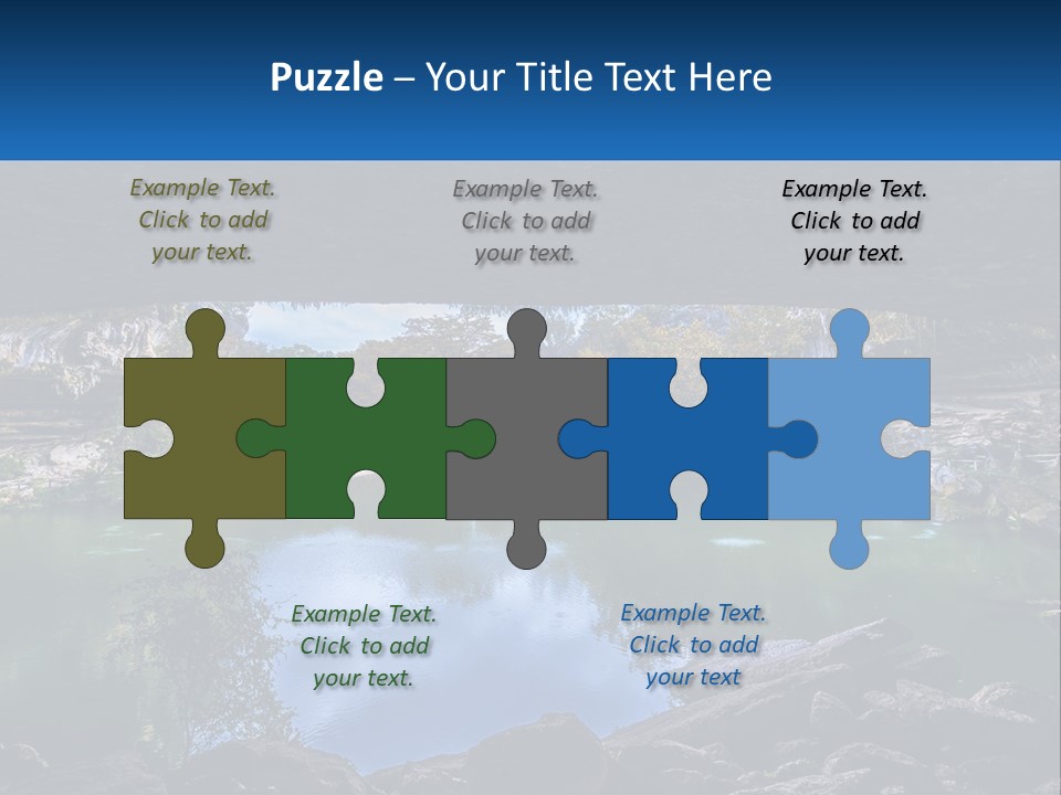 A Large Body Of Water Surrounded By Rocks PowerPoint Template