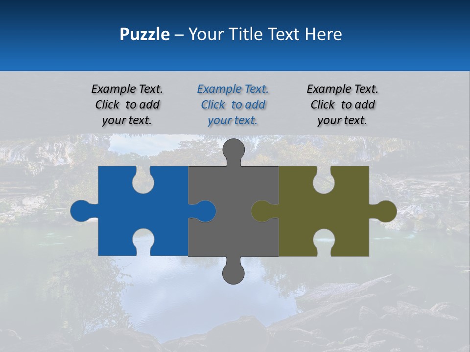 A Large Body Of Water Surrounded By Rocks PowerPoint Template