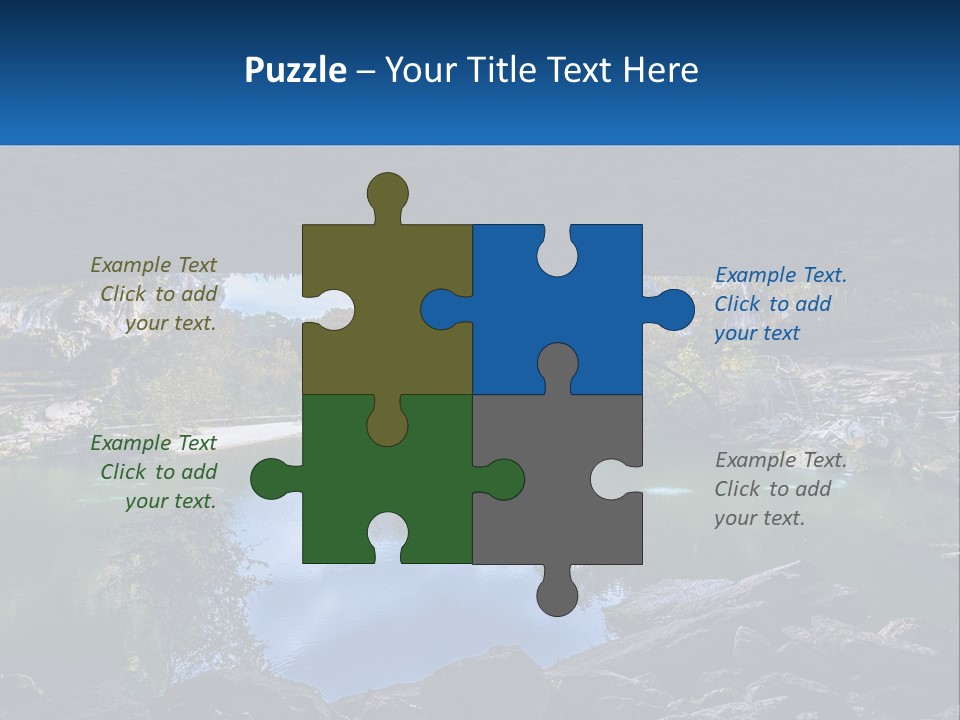 A Large Body Of Water Surrounded By Rocks PowerPoint Template