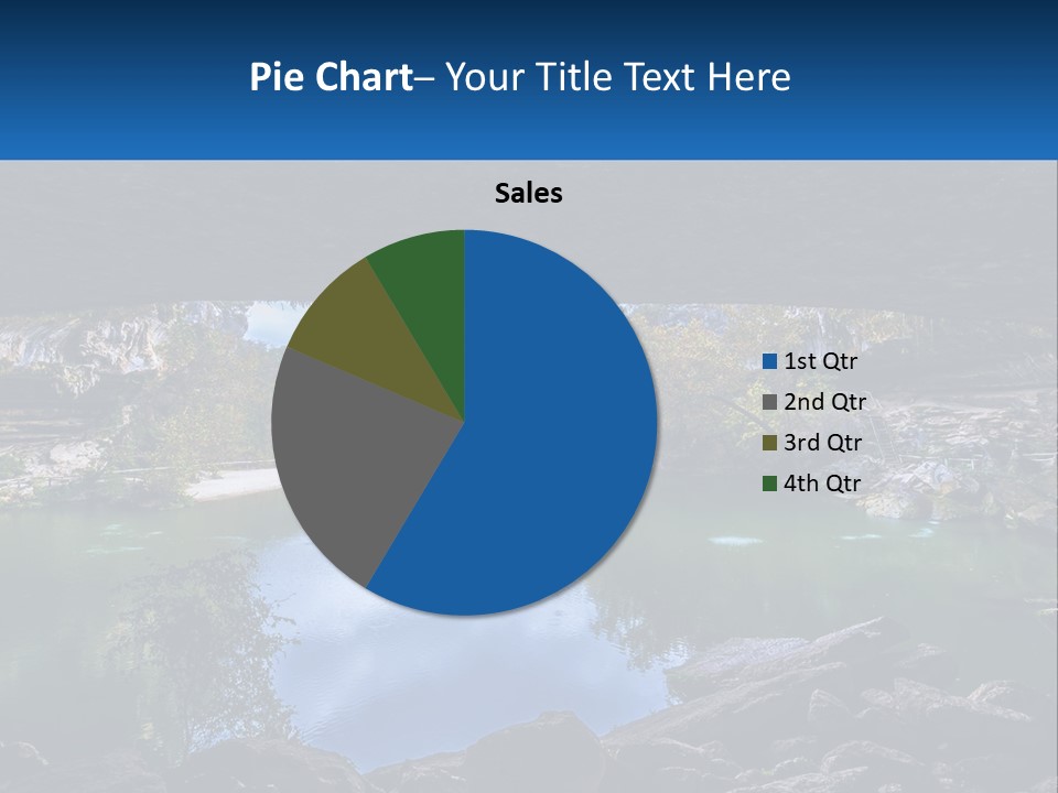 A Large Body Of Water Surrounded By Rocks PowerPoint Template
