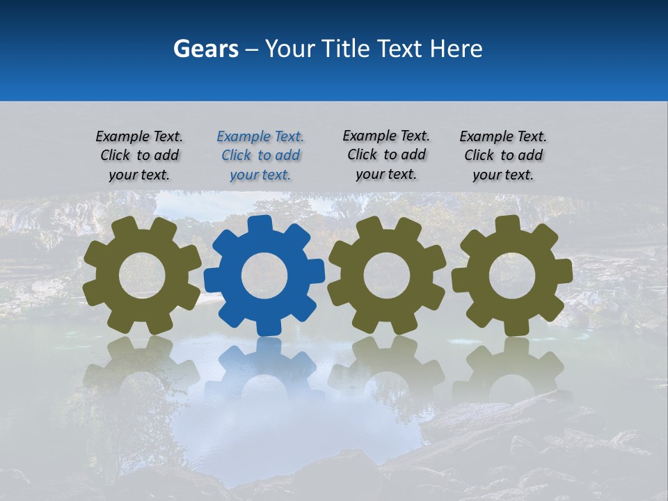 A Large Body Of Water Surrounded By Rocks PowerPoint Template