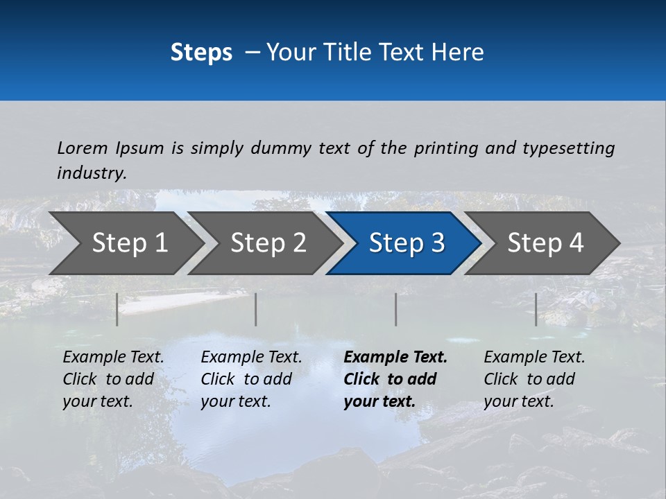 A Large Body Of Water Surrounded By Rocks PowerPoint Template