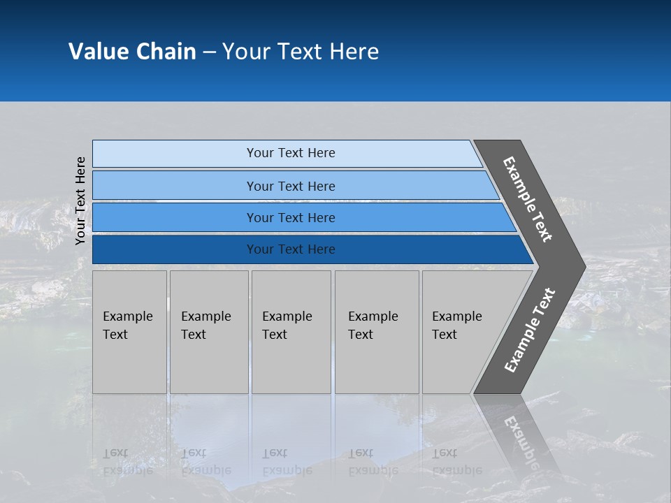A Large Body Of Water Surrounded By Rocks PowerPoint Template
