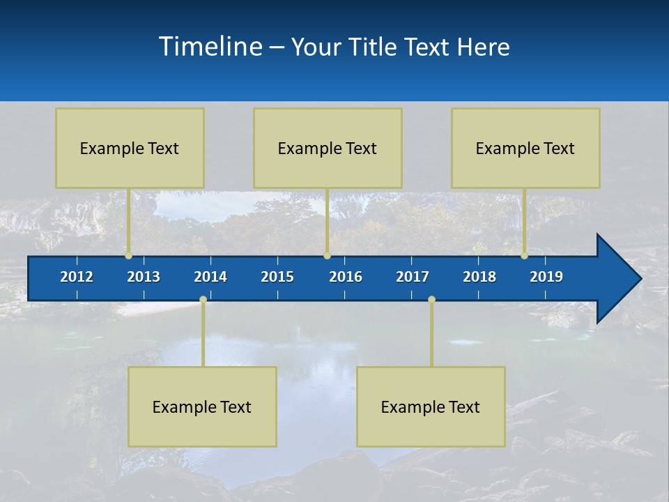 A Large Body Of Water Surrounded By Rocks PowerPoint Template