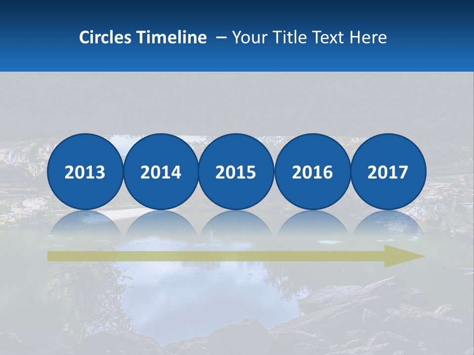 A Large Body Of Water Surrounded By Rocks PowerPoint Template