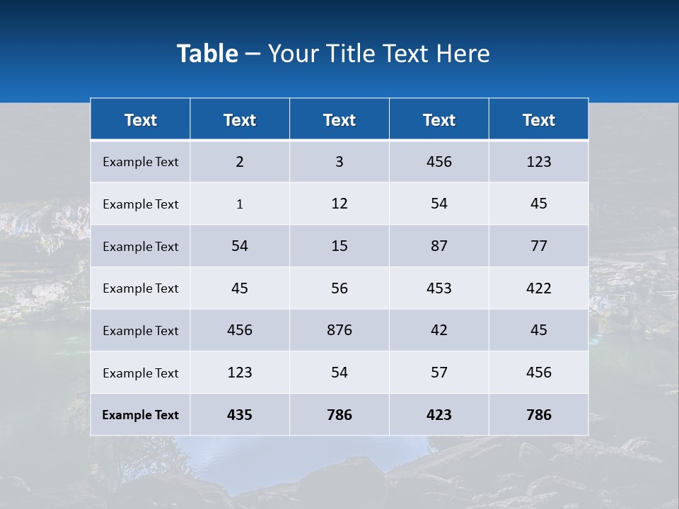 A Large Body Of Water Surrounded By Rocks PowerPoint Template