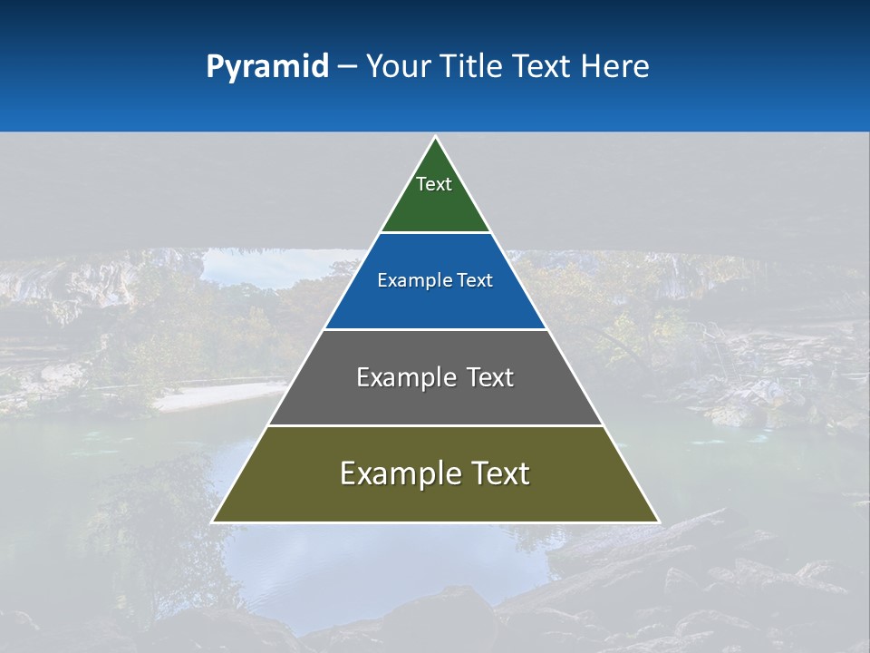 A Large Body Of Water Surrounded By Rocks PowerPoint Template