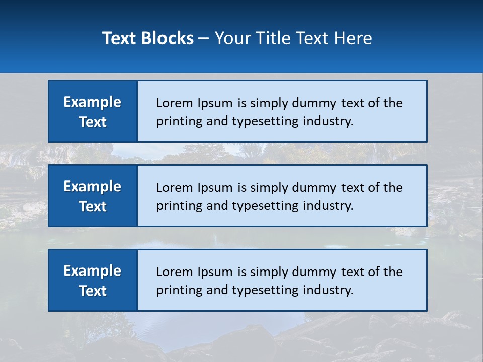 A Large Body Of Water Surrounded By Rocks PowerPoint Template