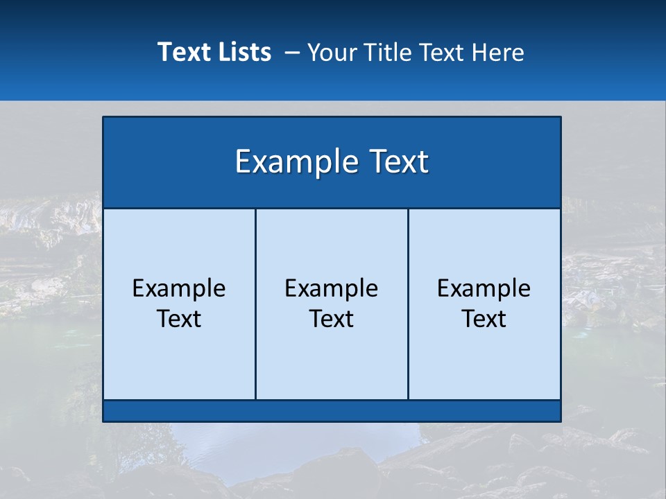 A Large Body Of Water Surrounded By Rocks PowerPoint Template