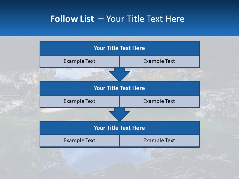 A Large Body Of Water Surrounded By Rocks PowerPoint Template