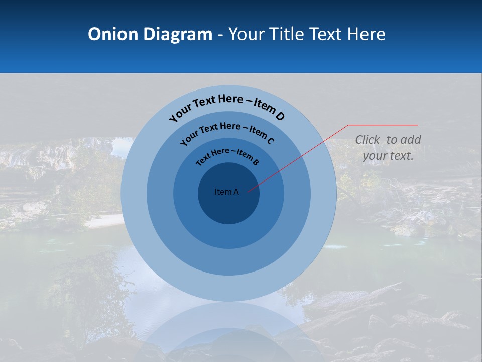 A Large Body Of Water Surrounded By Rocks PowerPoint Template