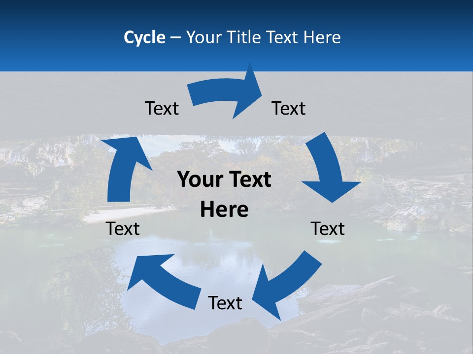 A Large Body Of Water Surrounded By Rocks PowerPoint Template