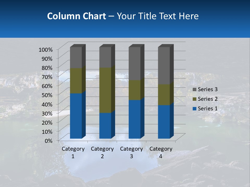 A Large Body Of Water Surrounded By Rocks PowerPoint Template