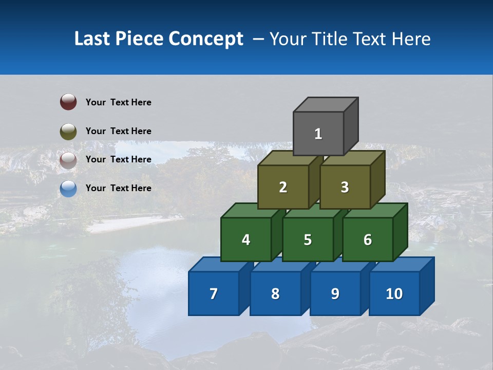 A Large Body Of Water Surrounded By Rocks PowerPoint Template