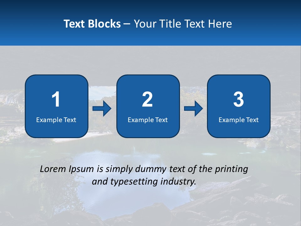 A Large Body Of Water Surrounded By Rocks PowerPoint Template