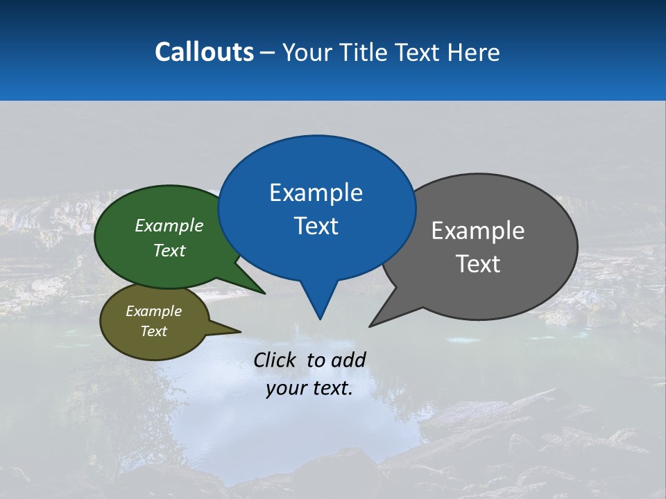 A Large Body Of Water Surrounded By Rocks PowerPoint Template