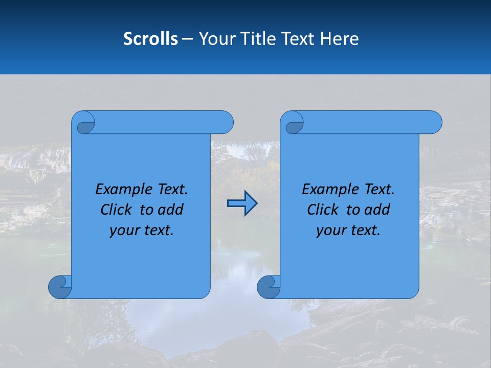 A Large Body Of Water Surrounded By Rocks PowerPoint Template