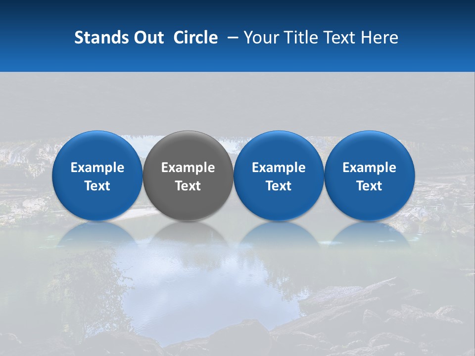 A Large Body Of Water Surrounded By Rocks PowerPoint Template