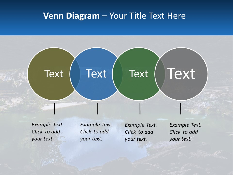 A Large Body Of Water Surrounded By Rocks PowerPoint Template