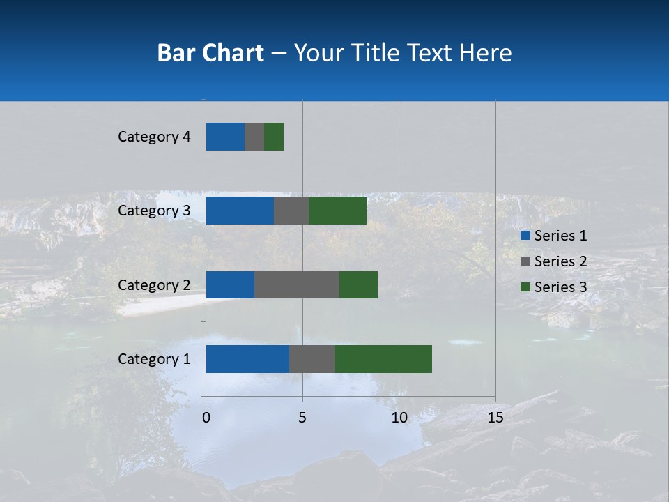 A Large Body Of Water Surrounded By Rocks PowerPoint Template