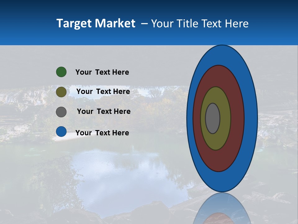 A Large Body Of Water Surrounded By Rocks PowerPoint Template