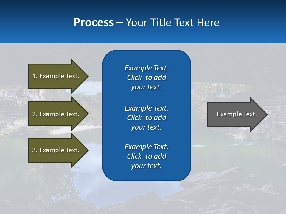 A Large Body Of Water Surrounded By Rocks PowerPoint Template