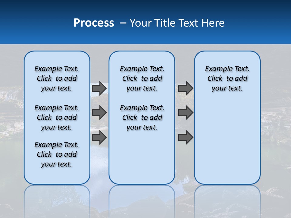 A Large Body Of Water Surrounded By Rocks PowerPoint Template