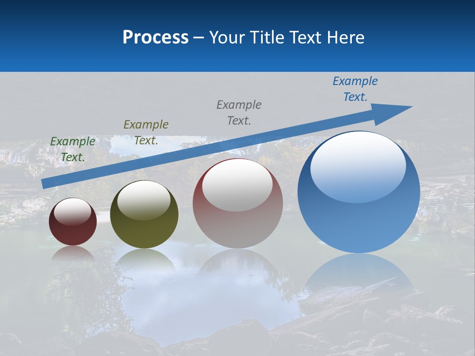 A Large Body Of Water Surrounded By Rocks PowerPoint Template