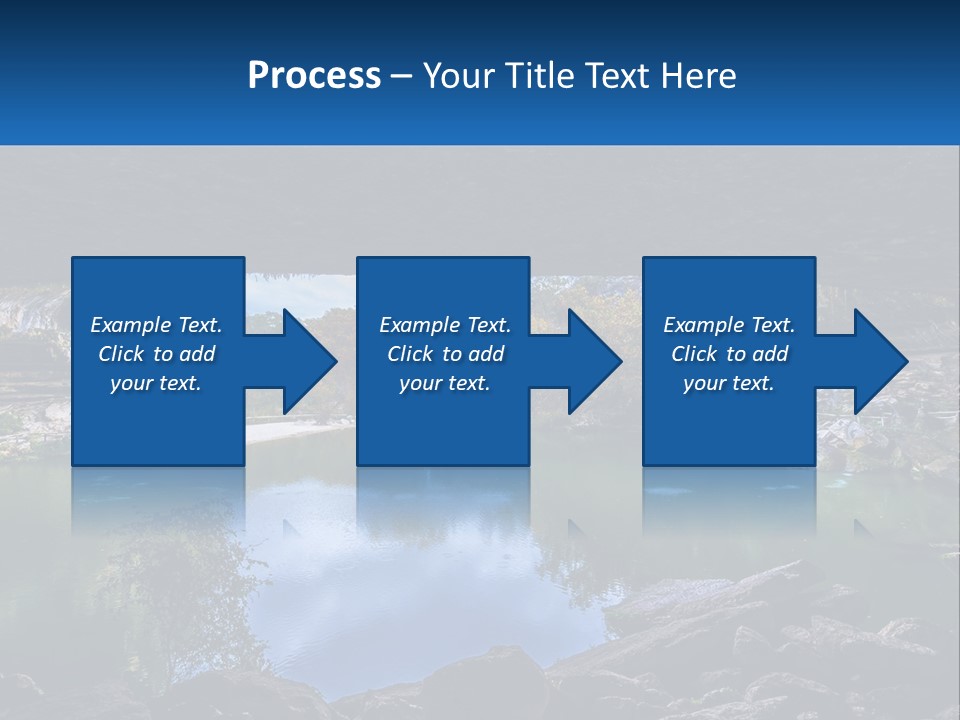 A Large Body Of Water Surrounded By Rocks PowerPoint Template