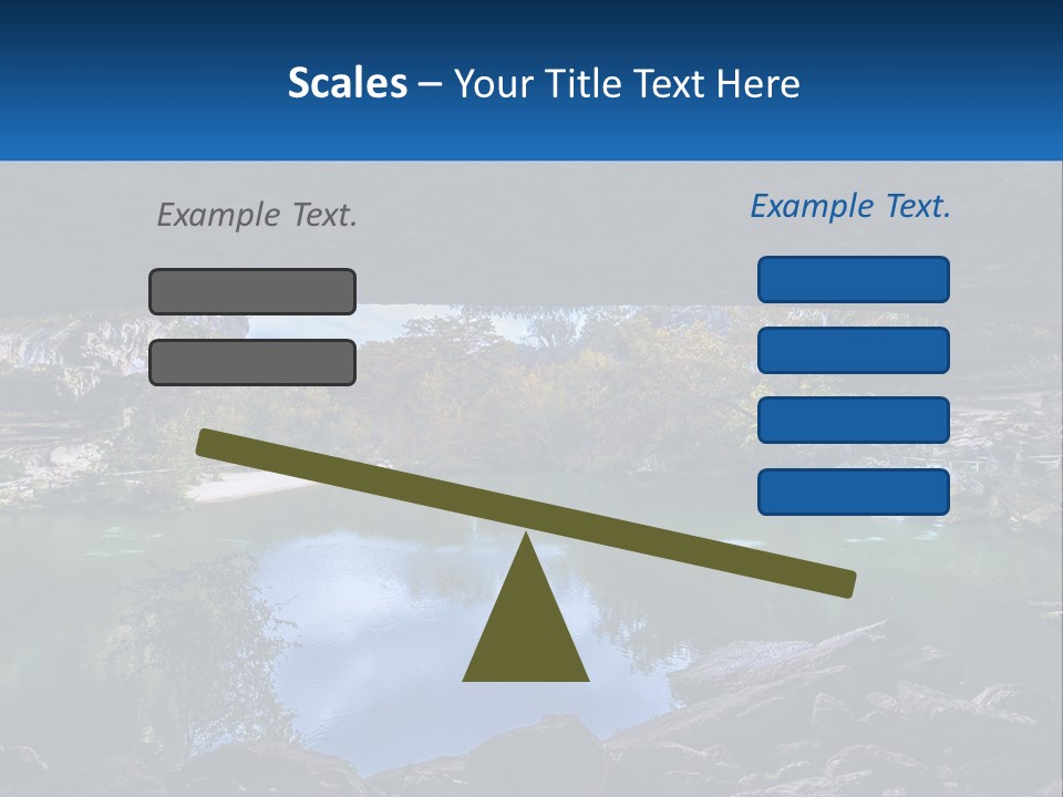 A Large Body Of Water Surrounded By Rocks PowerPoint Template