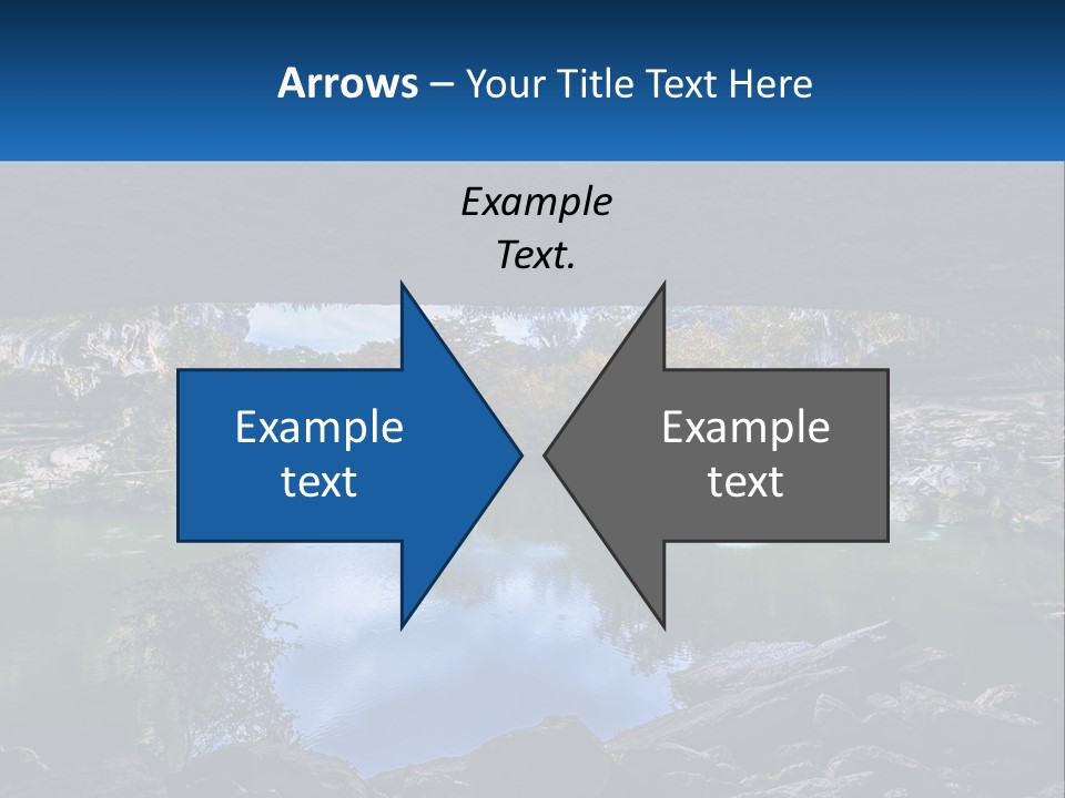 A Large Body Of Water Surrounded By Rocks PowerPoint Template