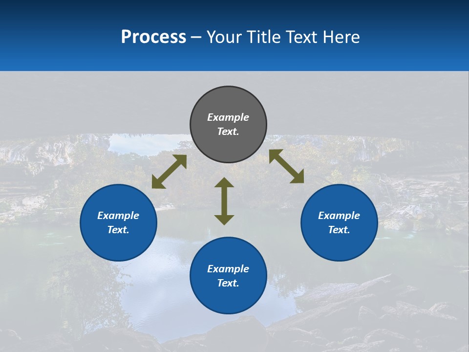 A Large Body Of Water Surrounded By Rocks PowerPoint Template