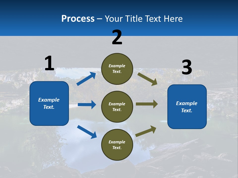 A Large Body Of Water Surrounded By Rocks PowerPoint Template