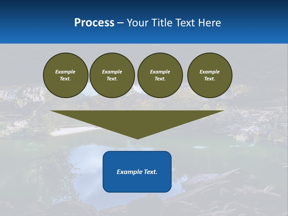 A Large Body Of Water Surrounded By Rocks PowerPoint Template
