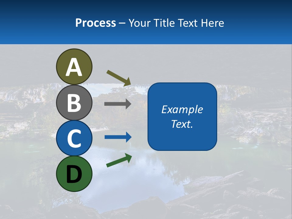 A Large Body Of Water Surrounded By Rocks PowerPoint Template