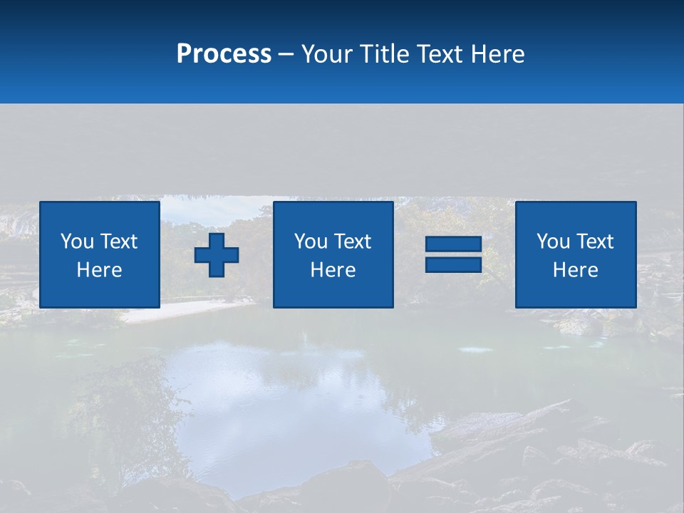 A Large Body Of Water Surrounded By Rocks PowerPoint Template