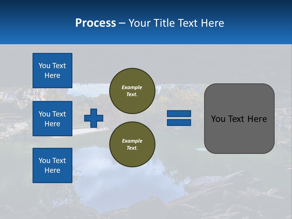 A Large Body Of Water Surrounded By Rocks PowerPoint Template