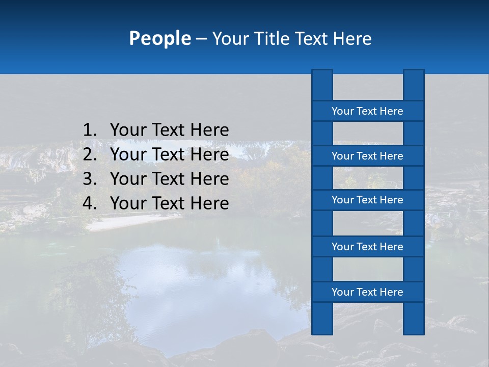 A Large Body Of Water Surrounded By Rocks PowerPoint Template