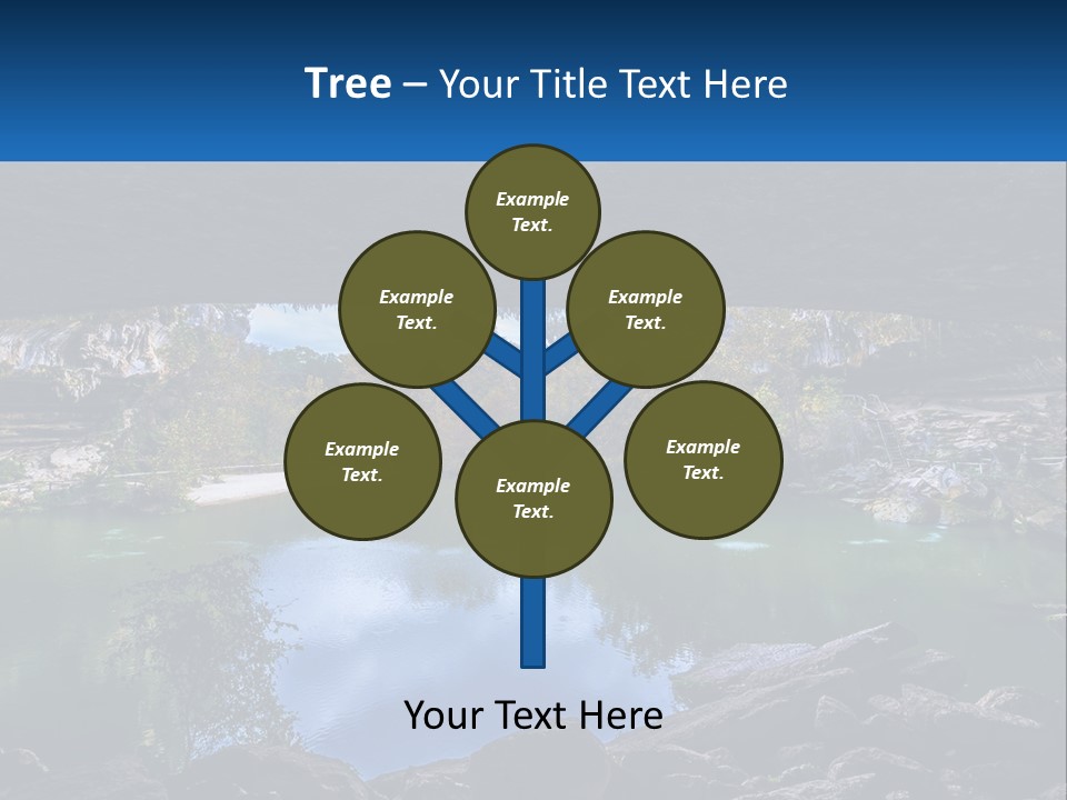 A Large Body Of Water Surrounded By Rocks PowerPoint Template