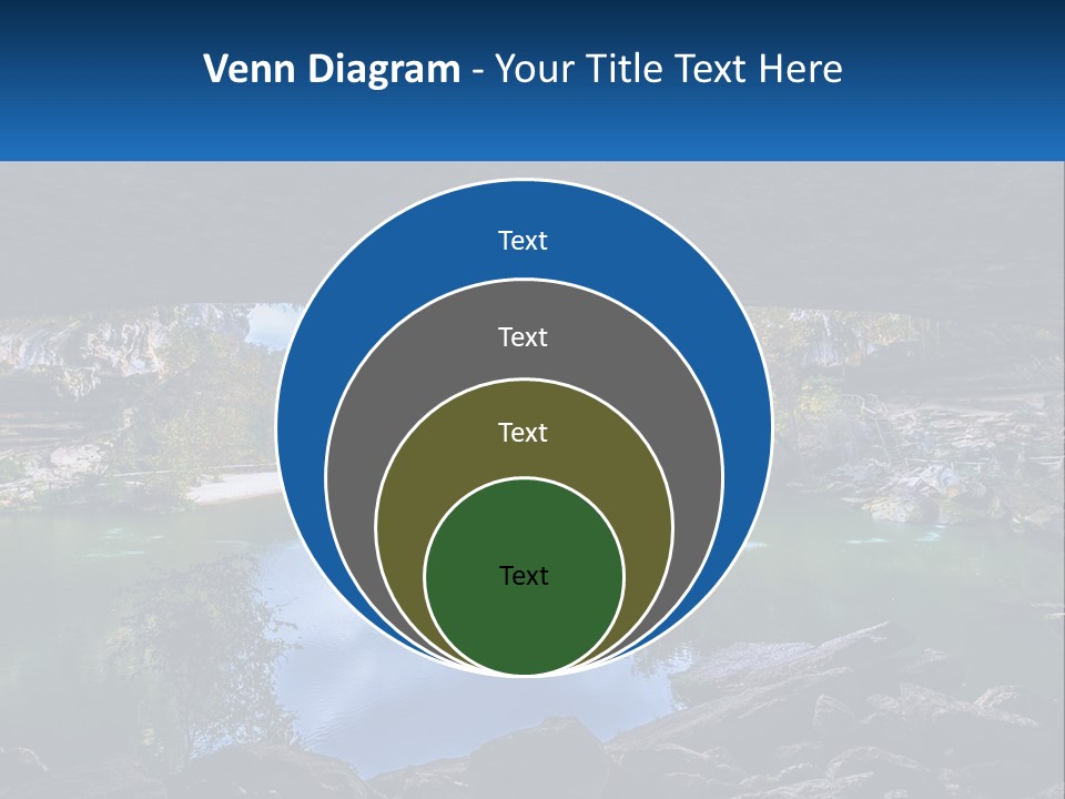 A Large Body Of Water Surrounded By Rocks PowerPoint Template